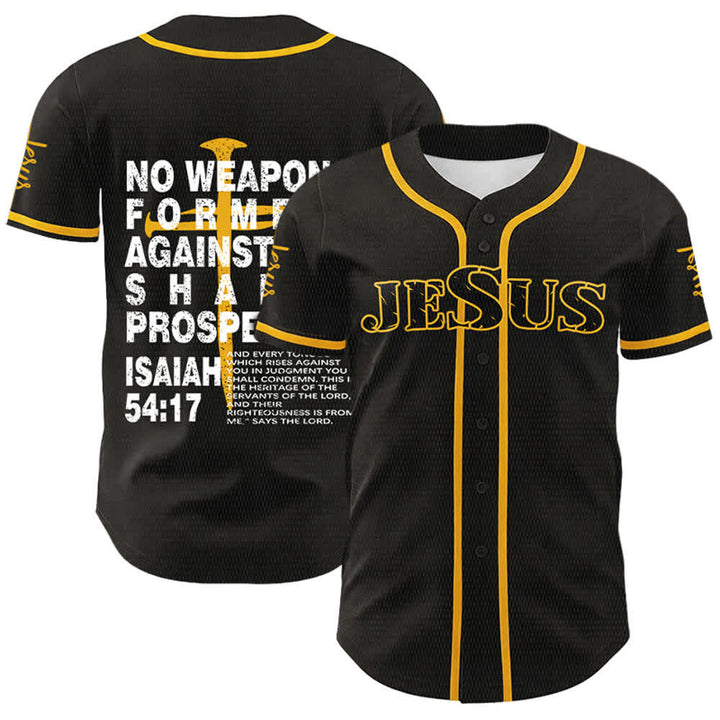 Christianartworkshop Kein gegen mich geschmiedetes Gewehr soll Erfolg haben (Baseballtrikot) - Golden - 5XL - image 6