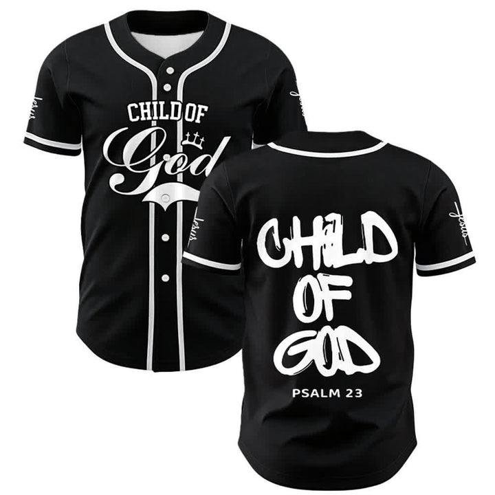 Christianartworkshop Baseballtrikot „Child Of God“ mit mehrfarbigen Kontraststreifen - Marineblau - 5XL - image 0