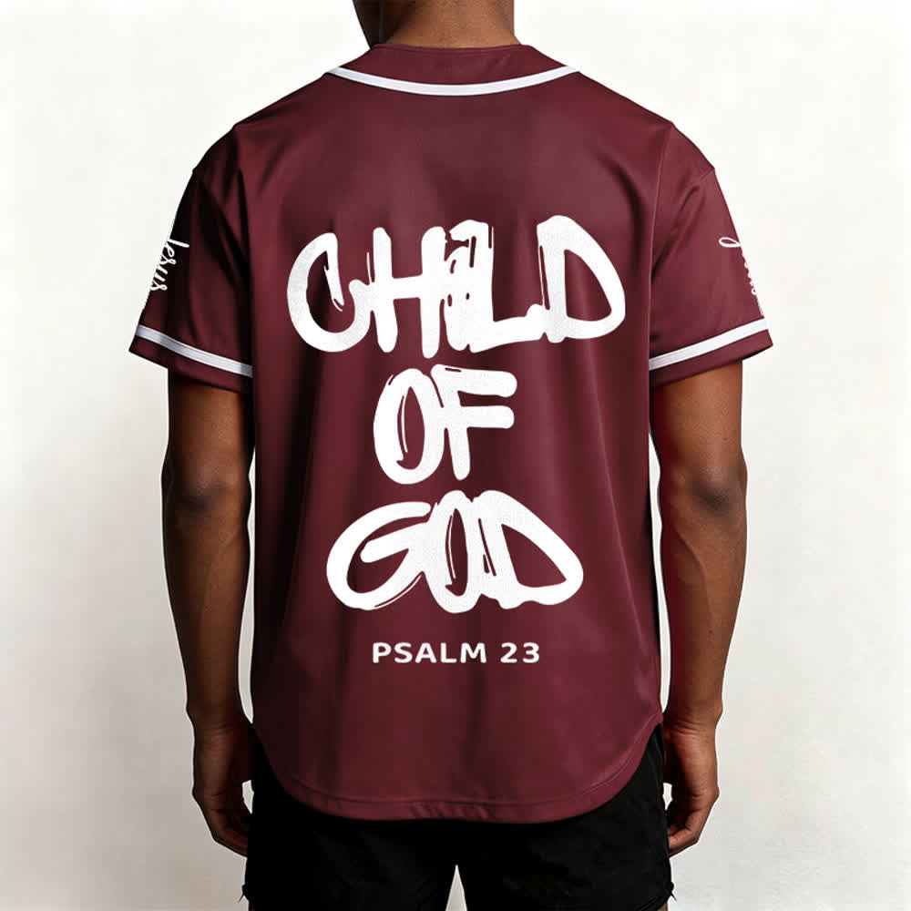 Christianartworkshop Baseballtrikot „Child Of God“ mit mehrfarbigen Kontraststreifen - image 17