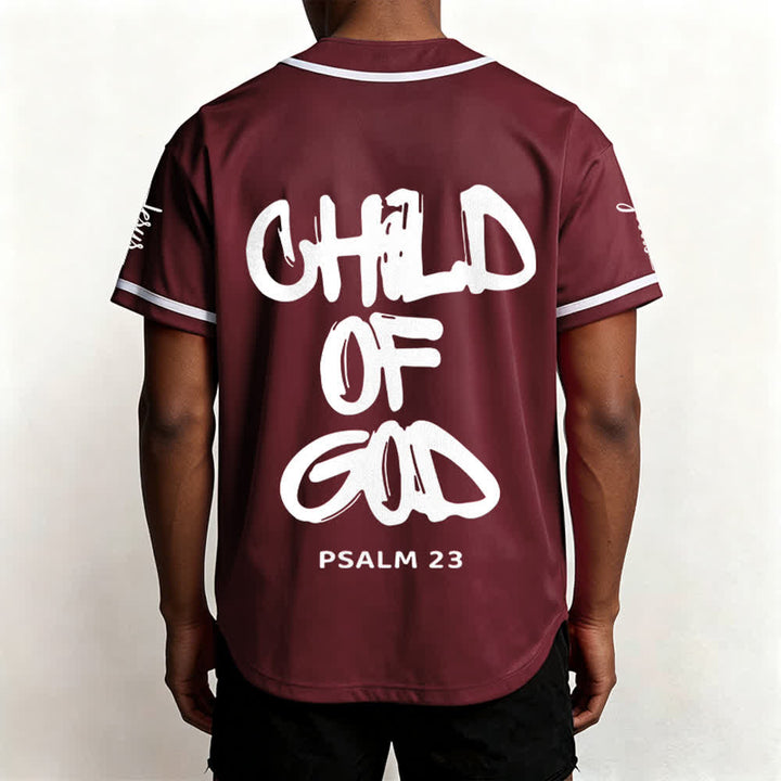 Christianartworkshop Baseballtrikot „Child Of God“ mit mehrfarbigen Kontraststreifen - image 17