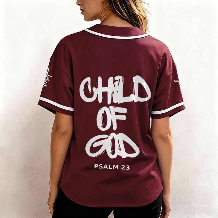 Christianartworkshop Baseballtrikot „Child Of God“ mit mehrfarbigen Kontraststreifen - image 19