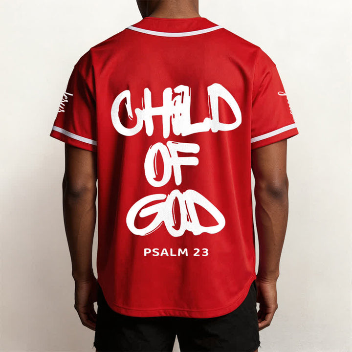 Christianartworkshop Baseballtrikot „Child Of God“ mit mehrfarbigen Kontraststreifen - image 10