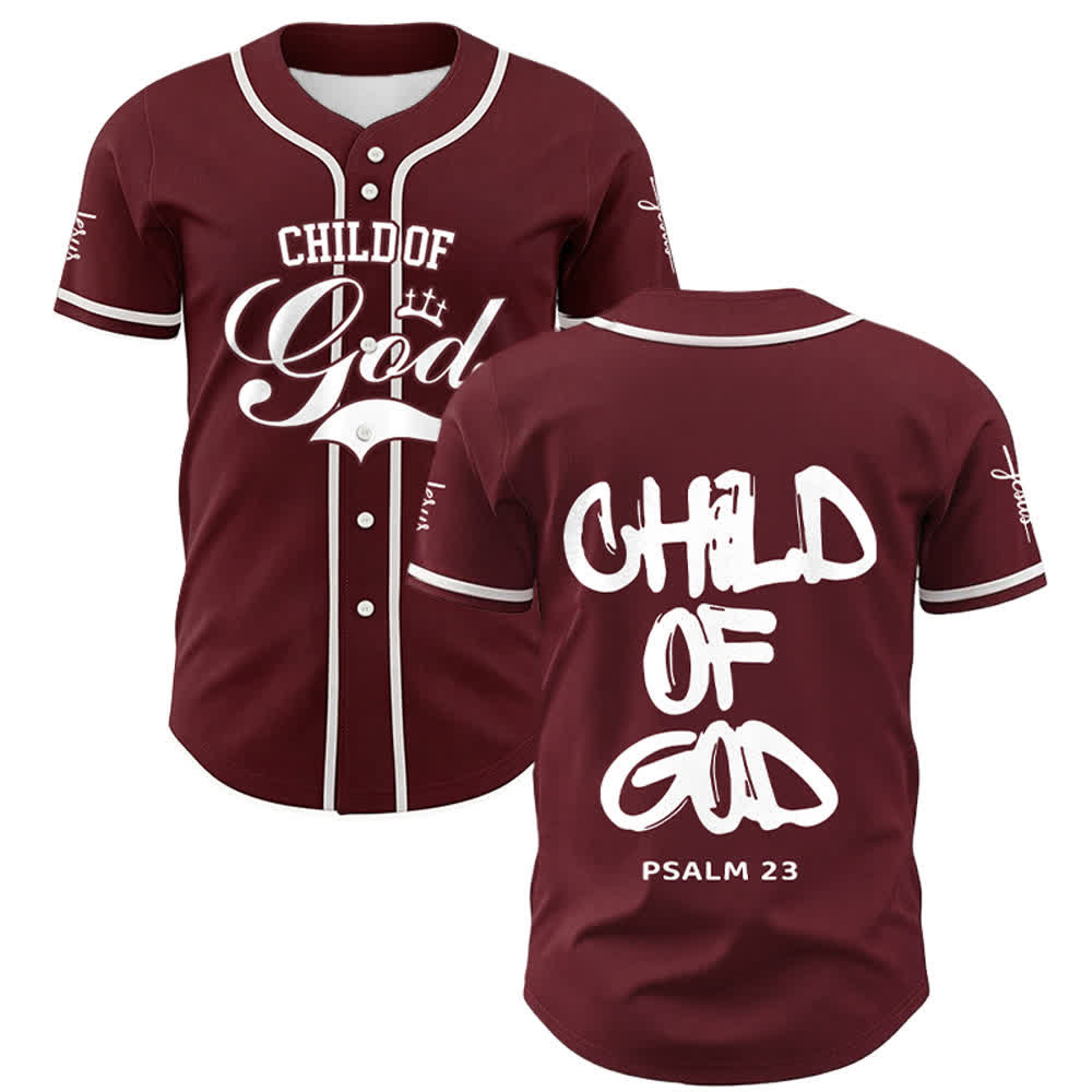 Christianartworkshop Baseballtrikot „Child Of God“ mit mehrfarbigen Kontraststreifen - image 14