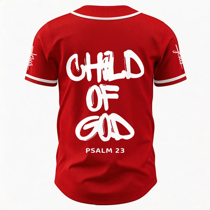 Christianartworkshop Baseballtrikot „Child Of God“ mit mehrfarbigen Kontraststreifen - image 8