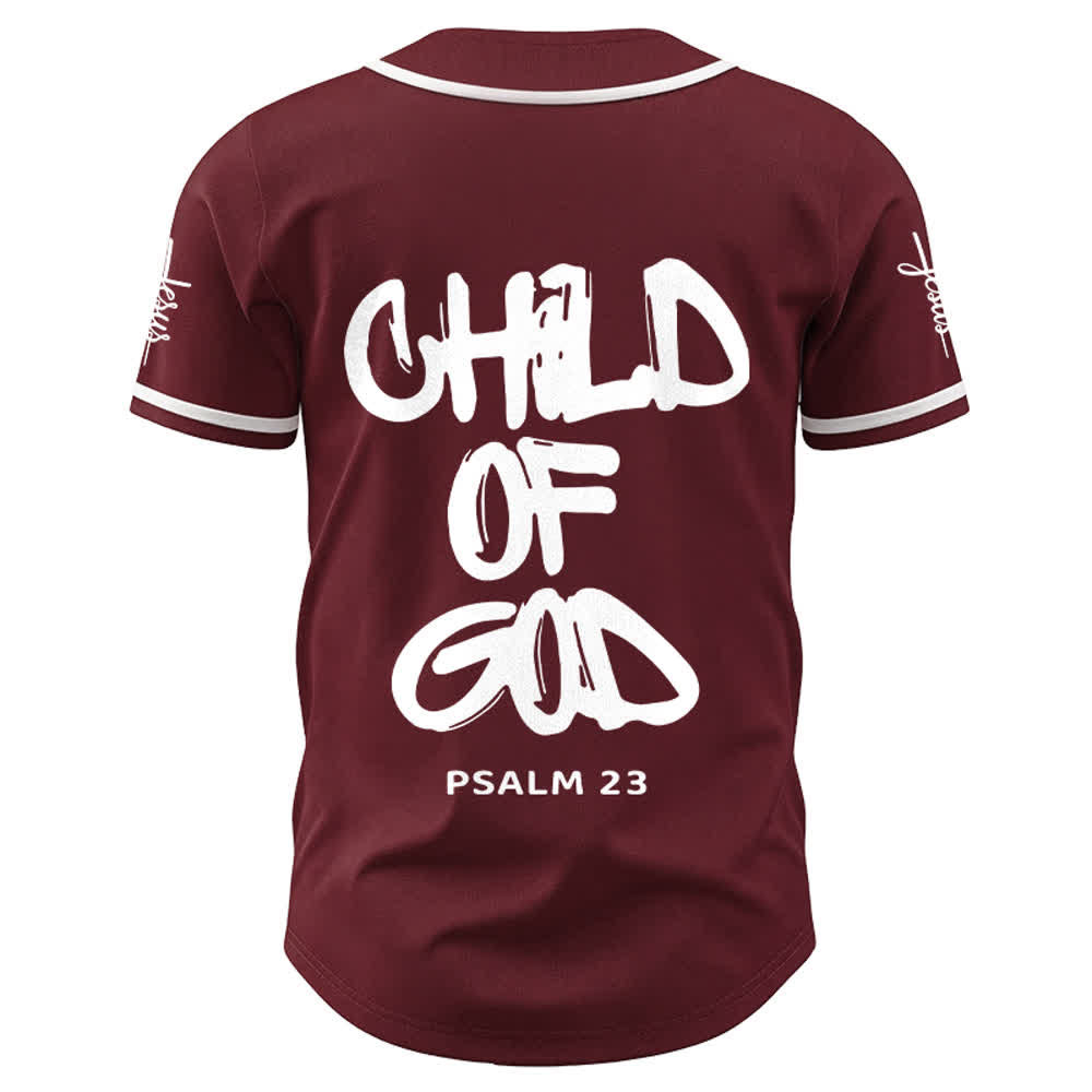 Christianartworkshop Baseballtrikot „Child Of God“ mit mehrfarbigen Kontraststreifen - image 15