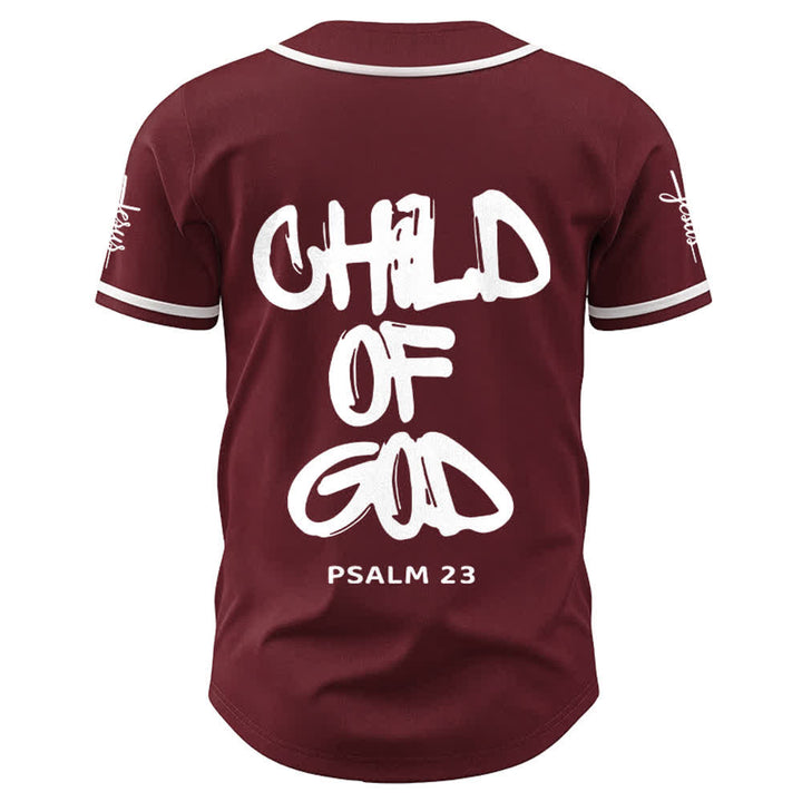 Christianartworkshop Baseballtrikot „Child Of God“ mit mehrfarbigen Kontraststreifen - image 15