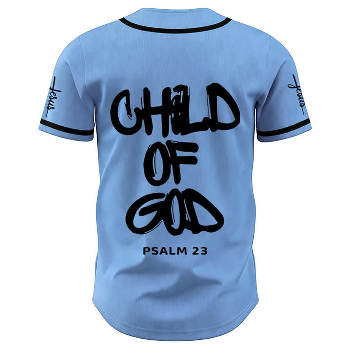 Christianartworkshop Baseballtrikot „Child Of God“ mit mehrfarbigen Kontraststreifen - image 22