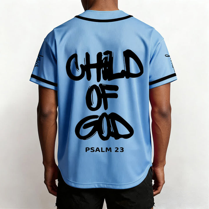 Christianartworkshop Baseballtrikot „Child Of God“ mit mehrfarbigen Kontraststreifen - image 24