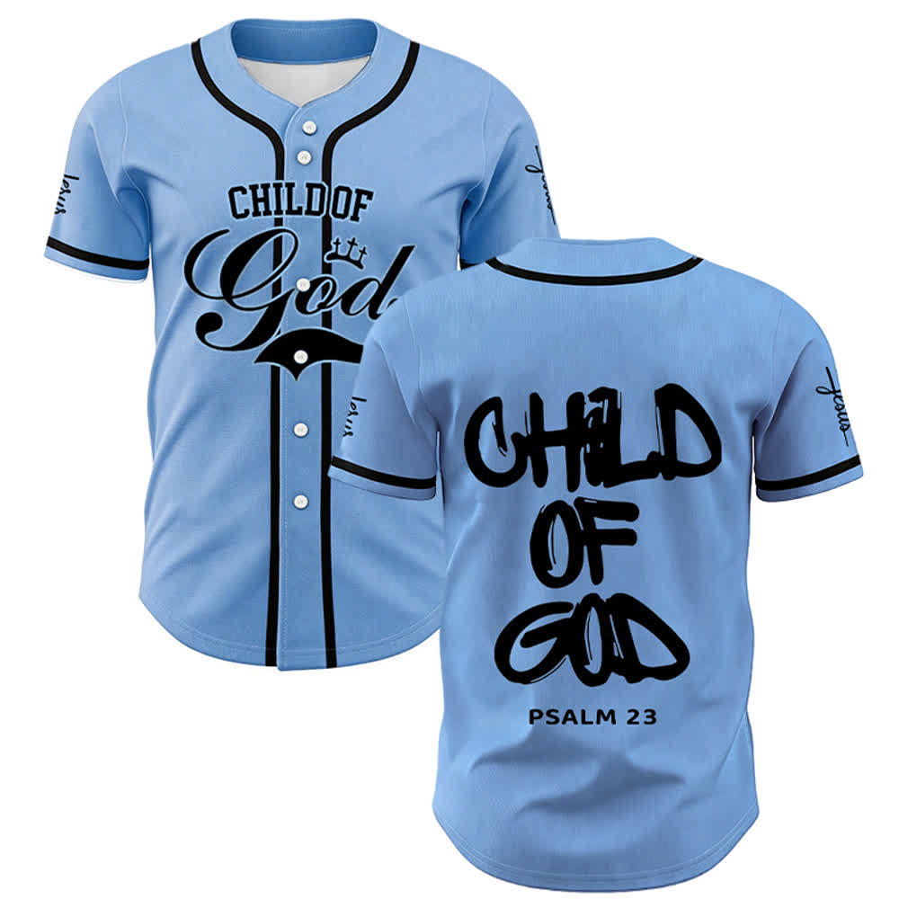 Christianartworkshop Baseballtrikot „Child Of God“ mit mehrfarbigen Kontraststreifen - image 21