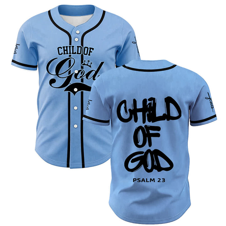 Christianartworkshop Baseballtrikot „Child Of God“ mit mehrfarbigen Kontraststreifen - image 21
