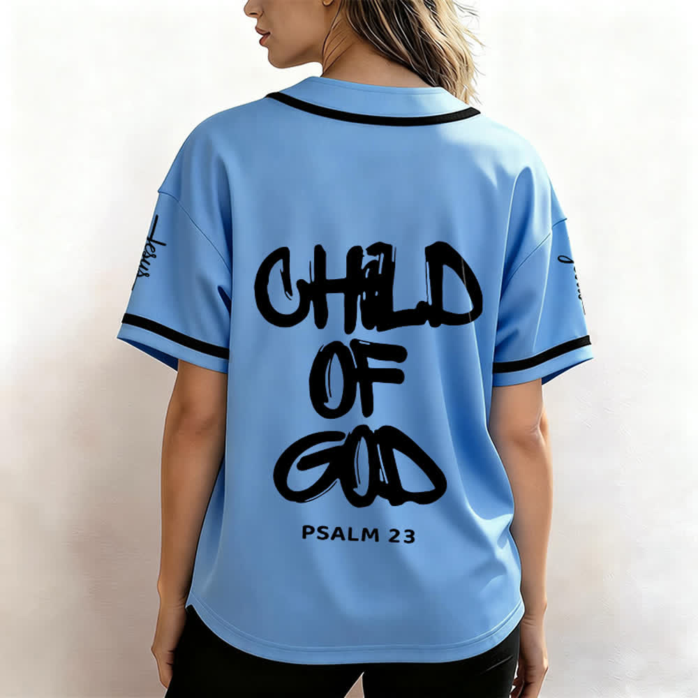 Christianartworkshop Baseballtrikot „Child Of God“ mit mehrfarbigen Kontraststreifen - image 26