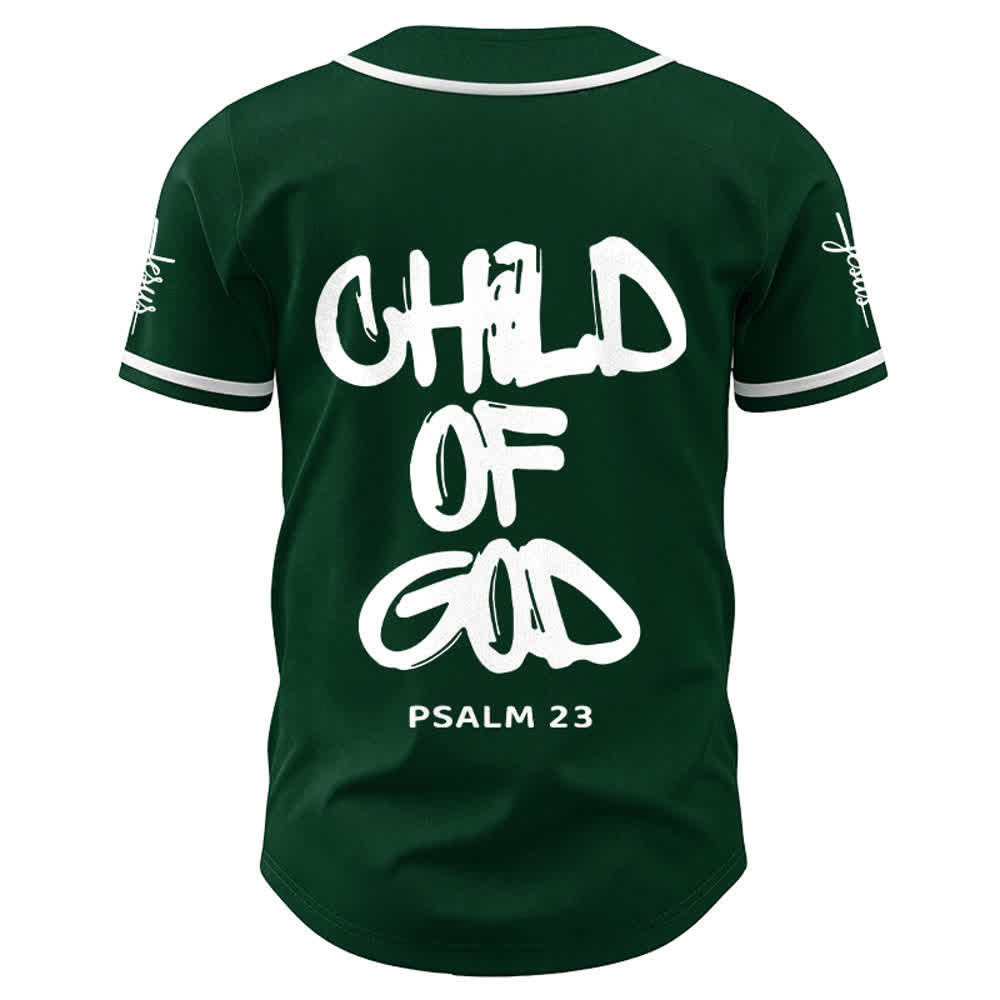Christianartworkshop Baseballtrikot „Child Of God“ mit mehrfarbigen Kontraststreifen - Grün - 5XL - image 29