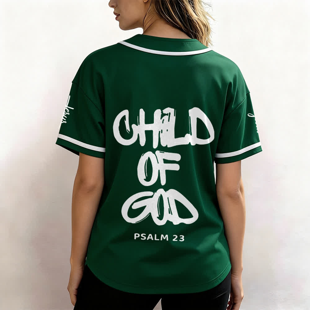 Christianartworkshop Baseballtrikot „Child Of God“ mit mehrfarbigen Kontraststreifen - image 33
