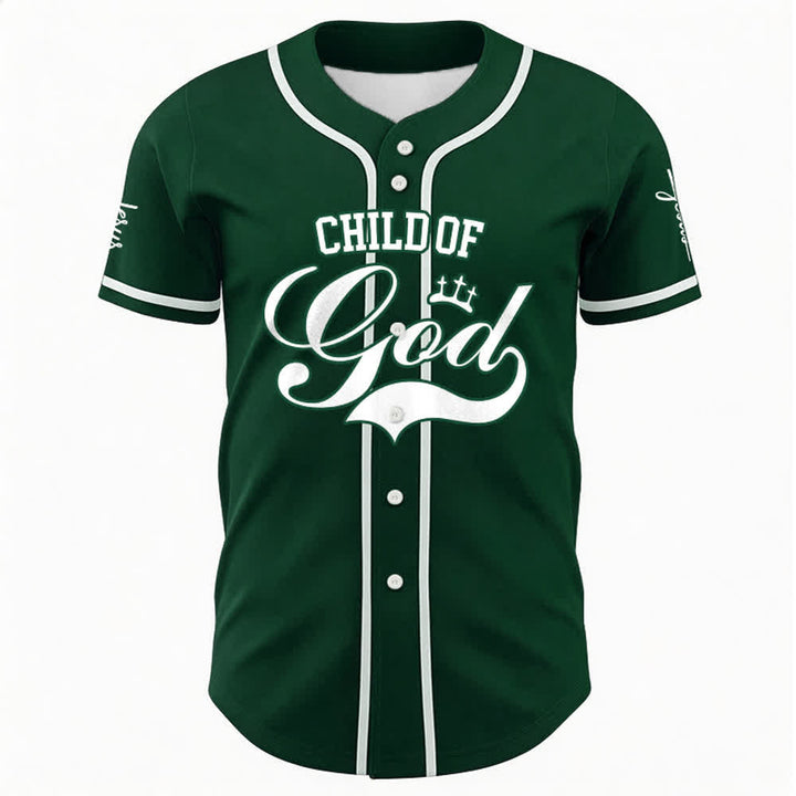 Christianartworkshop Baseballtrikot „Child Of God“ mit mehrfarbigen Kontraststreifen - image 30