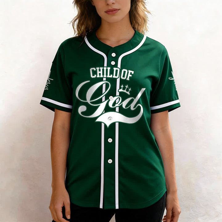 Christianartworkshop Baseballtrikot „Child Of God“ mit mehrfarbigen Kontraststreifen - image 34