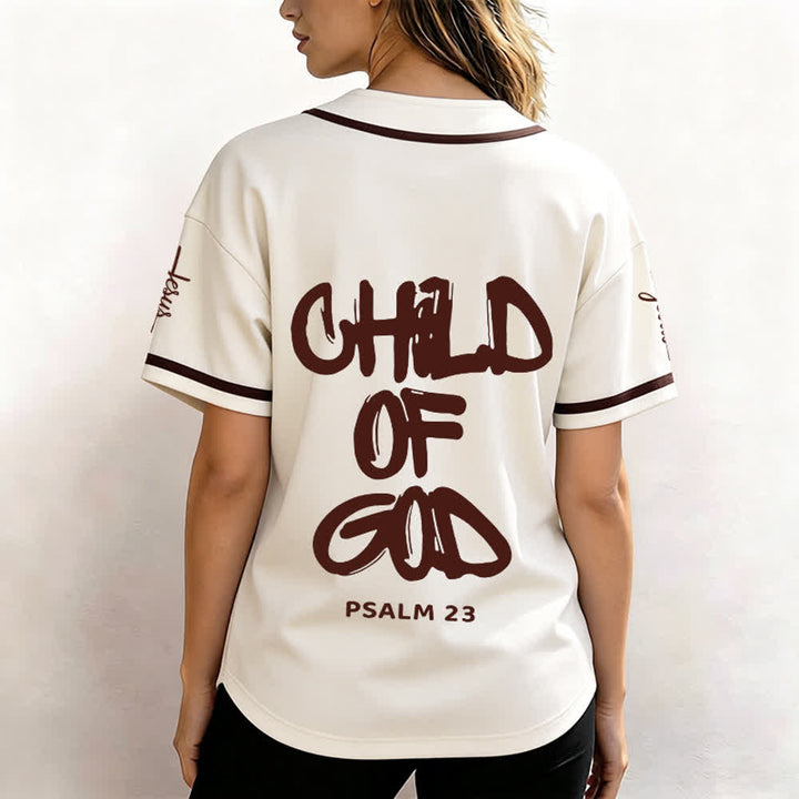 Christianartworkshop Baseballtrikot „Child Of God“ mit mehrfarbigen Kontraststreifen - image 40