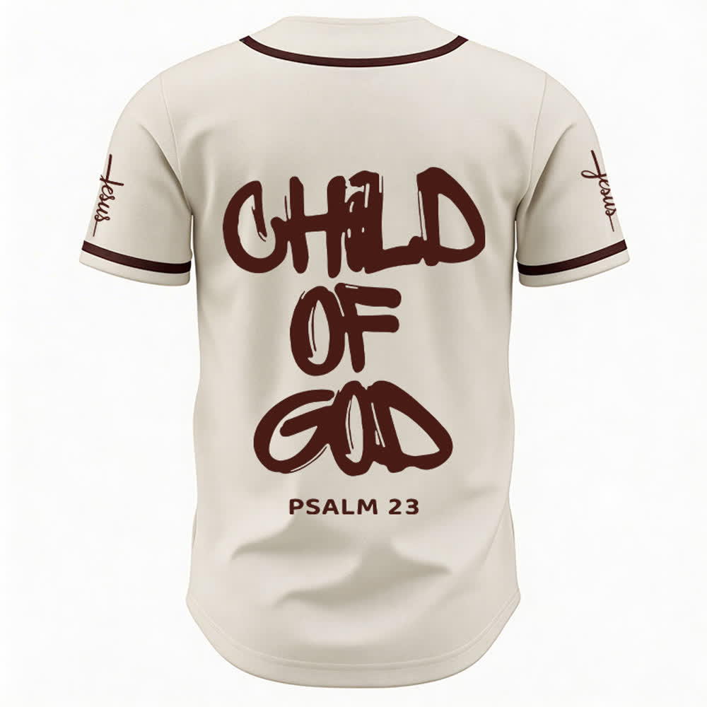 Christianartworkshop Baseballtrikot „Child Of God“ mit mehrfarbigen Kontraststreifen - image 36