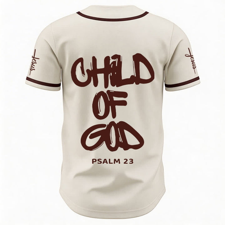 Christianartworkshop Baseballtrikot „Child Of God“ mit mehrfarbigen Kontraststreifen - image 36