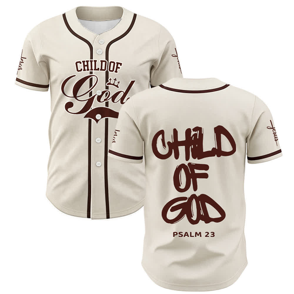 Christianartworkshop Baseballtrikot „Child Of God“ mit mehrfarbigen Kontraststreifen - image 35