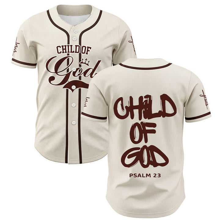 Christianartworkshop Baseballtrikot „Child Of God“ mit mehrfarbigen Kontraststreifen - image 35