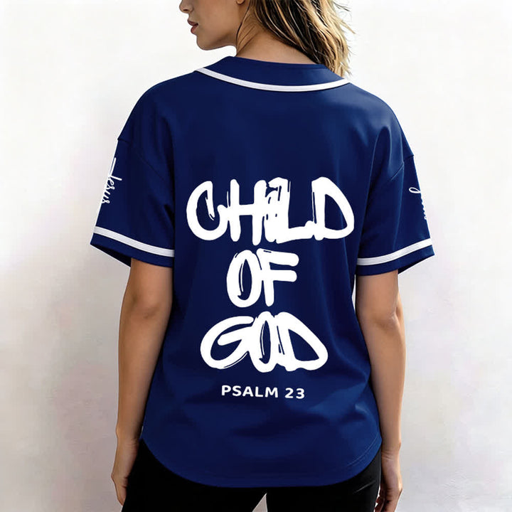 Christianartworkshop Baseballtrikot „Child Of God“ mit mehrfarbigen Kontraststreifen - image 47