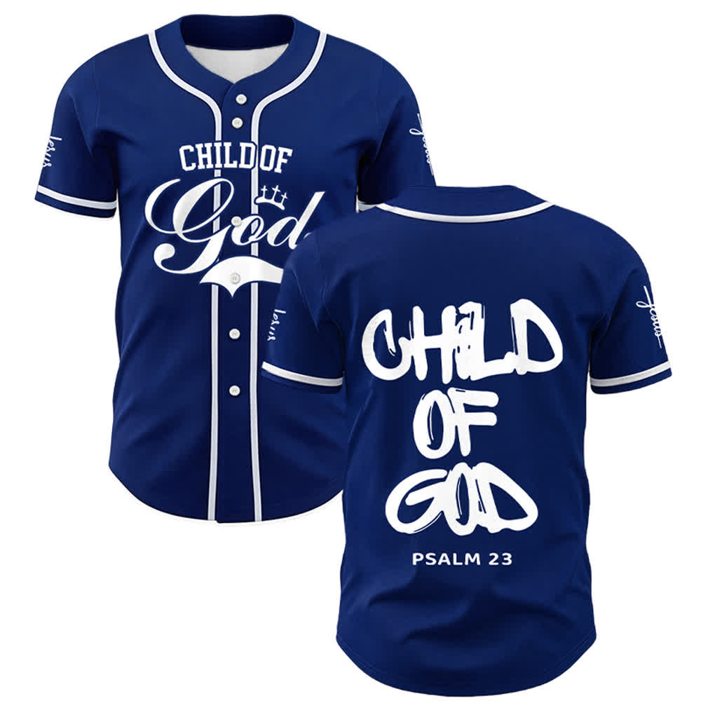Christianartworkshop Baseballtrikot „Child Of God“ mit mehrfarbigen Kontraststreifen - image 42