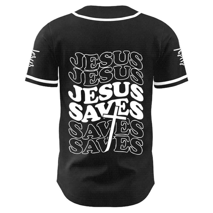 Christianartworkshop Jesus rettet Glaubensbekenntnis Unisex-Baseballtrikot - image 4