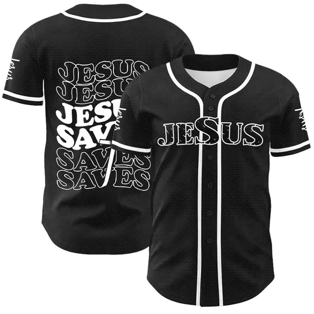 Christianartworkshop Jesus rettet Glaubensbekenntnis Unisex-Baseballtrikot - Weiß - 5XL - image 3