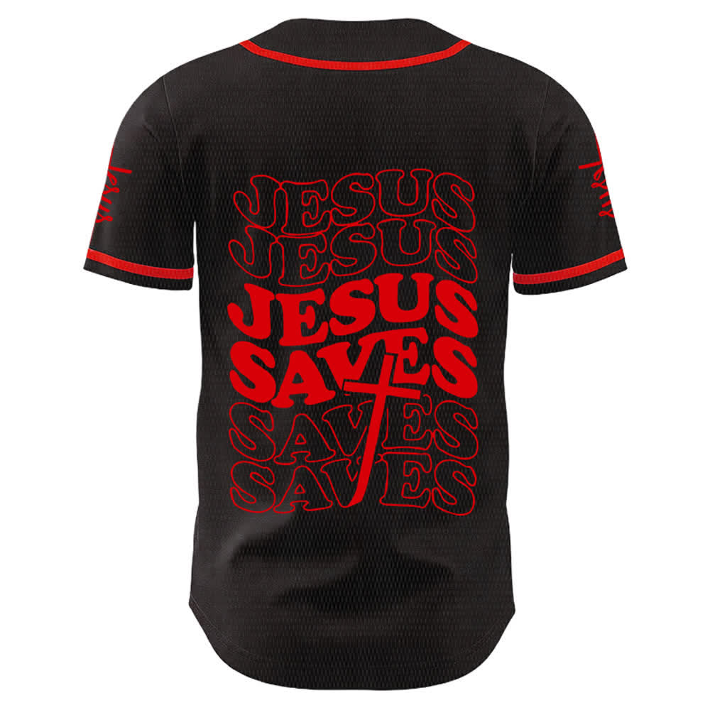 Christianartworkshop Jesus rettet Glaubensbekenntnis Unisex-Baseballtrikot - image 7