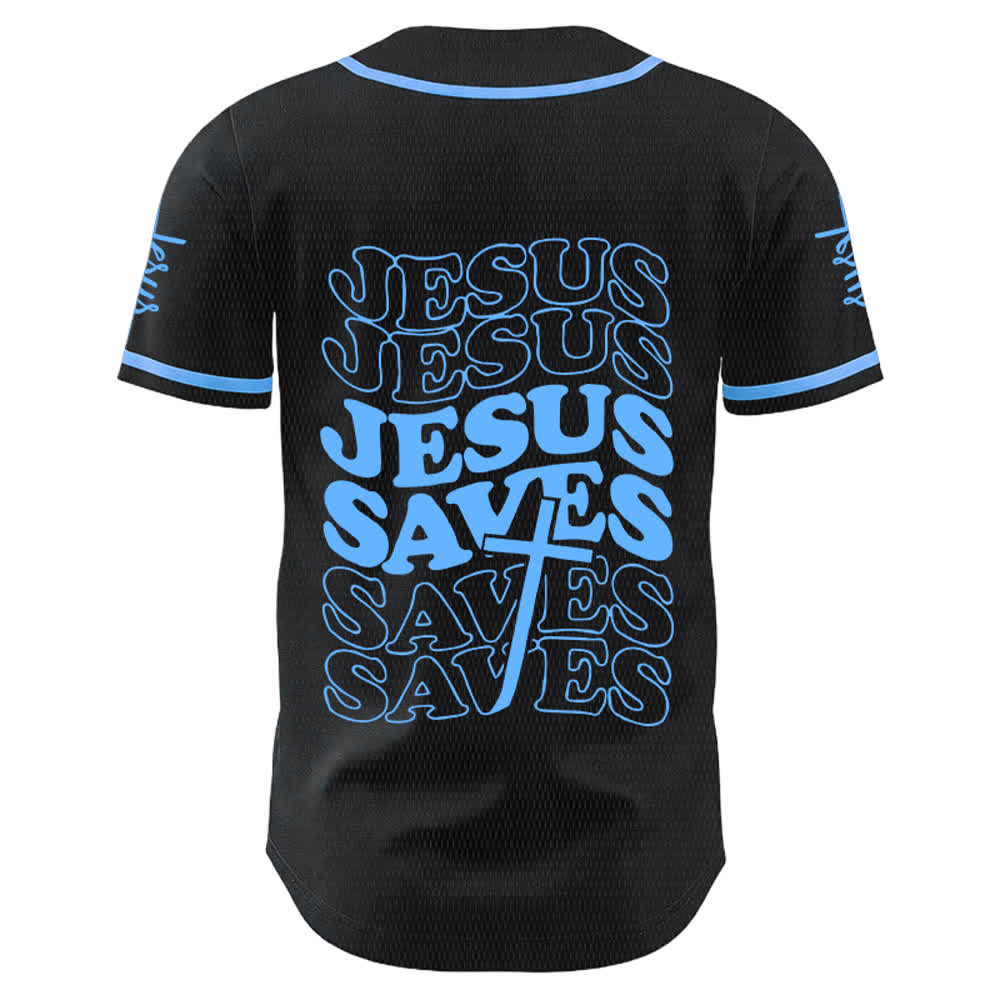 Christianartworkshop Jesus rettet Glaubensbekenntnis Unisex-Baseballtrikot - image 1