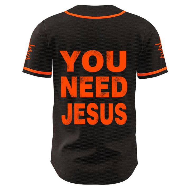 Christianartworkshop Du brauchst Jesus Glaubensbekenntnis Unisex Baseballtrikot - image 10