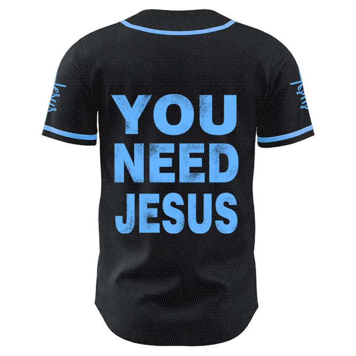 Christianartworkshop Du brauchst Jesus Glaubensbekenntnis Unisex Baseballtrikot - image 13