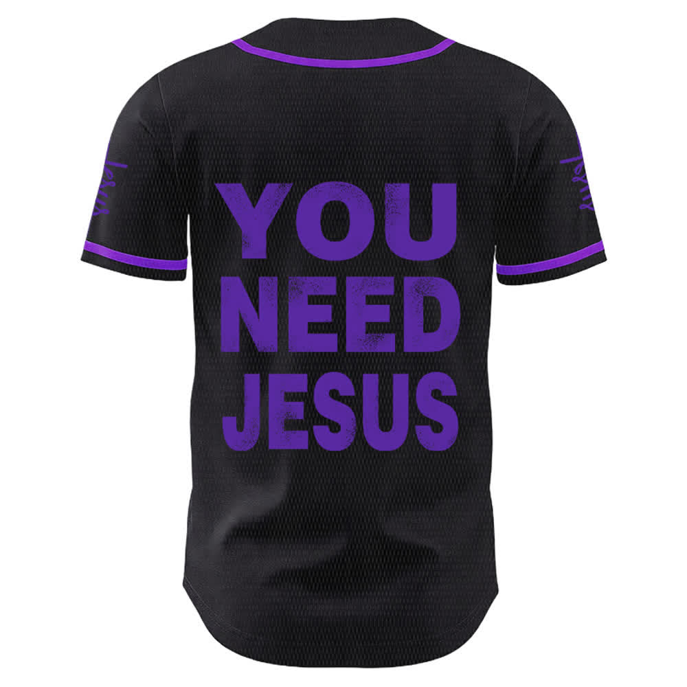 Christianartworkshop Du brauchst Jesus Glaubensbekenntnis Unisex Baseballtrikot - image 22