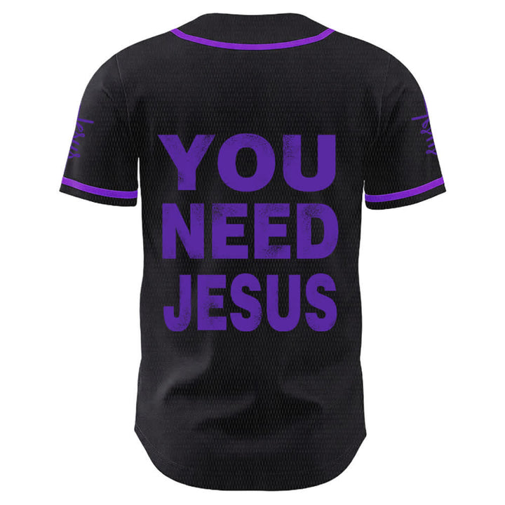 Christianartworkshop Du brauchst Jesus Glaubensbekenntnis Unisex Baseballtrikot - image 22