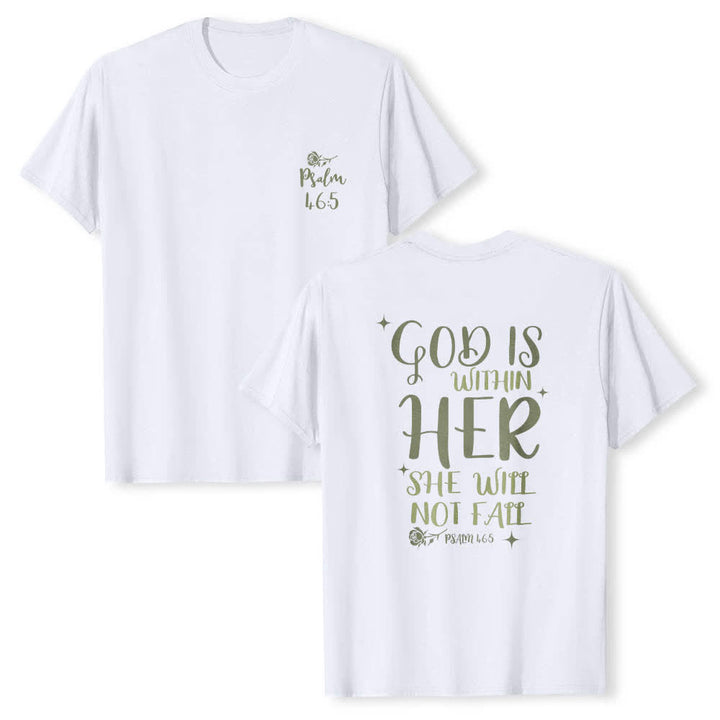 Christianartworkshop Klassisches T-Shirt mit doppelseitigem Aufdruck „Gott ist in ihr“ (Psalm 46,5) - Weiß - 2XL - image 15