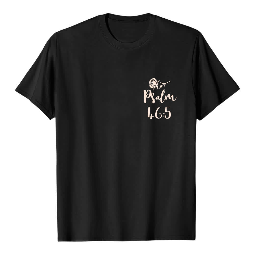 Christianartworkshop Klassisches T-Shirt mit doppelseitigem Aufdruck „Gott ist in ihr“ (Psalm 46,5) - image 2
