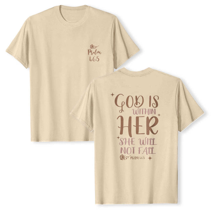 Christianartworkshop Klassisches T-Shirt mit doppelseitigem Aufdruck „Gott ist in ihr“ (Psalm 46,5) - Beige - 2XL - image 18