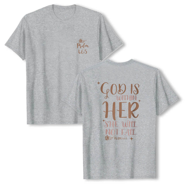 Christianartworkshop Klassisches T-Shirt mit doppelseitigem Aufdruck „Gott ist in ihr“ (Psalm 46,5) - Grau - 2XL - image 21