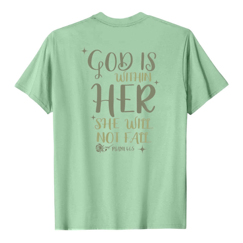 Christianartworkshop Klassisches T-Shirt mit doppelseitigem Aufdruck „Gott ist in ihr“ (Psalm 46,5) - image 10