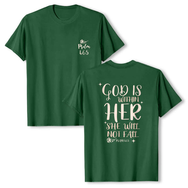 Christianartworkshop Klassisches T-Shirt mit doppelseitigem Aufdruck „Gott ist in ihr“ (Psalm 46,5) - Dunkelgrün - 2XL - image 24