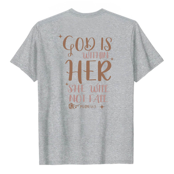 Christianartworkshop Klassisches T-Shirt mit doppelseitigem Aufdruck „Gott ist in ihr“ (Psalm 46,5) - image 22