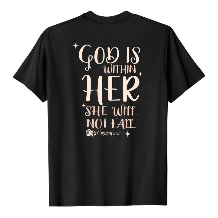 Christianartworkshop Klassisches T-Shirt mit doppelseitigem Aufdruck „Gott ist in ihr“ (Psalm 46,5) - image 1