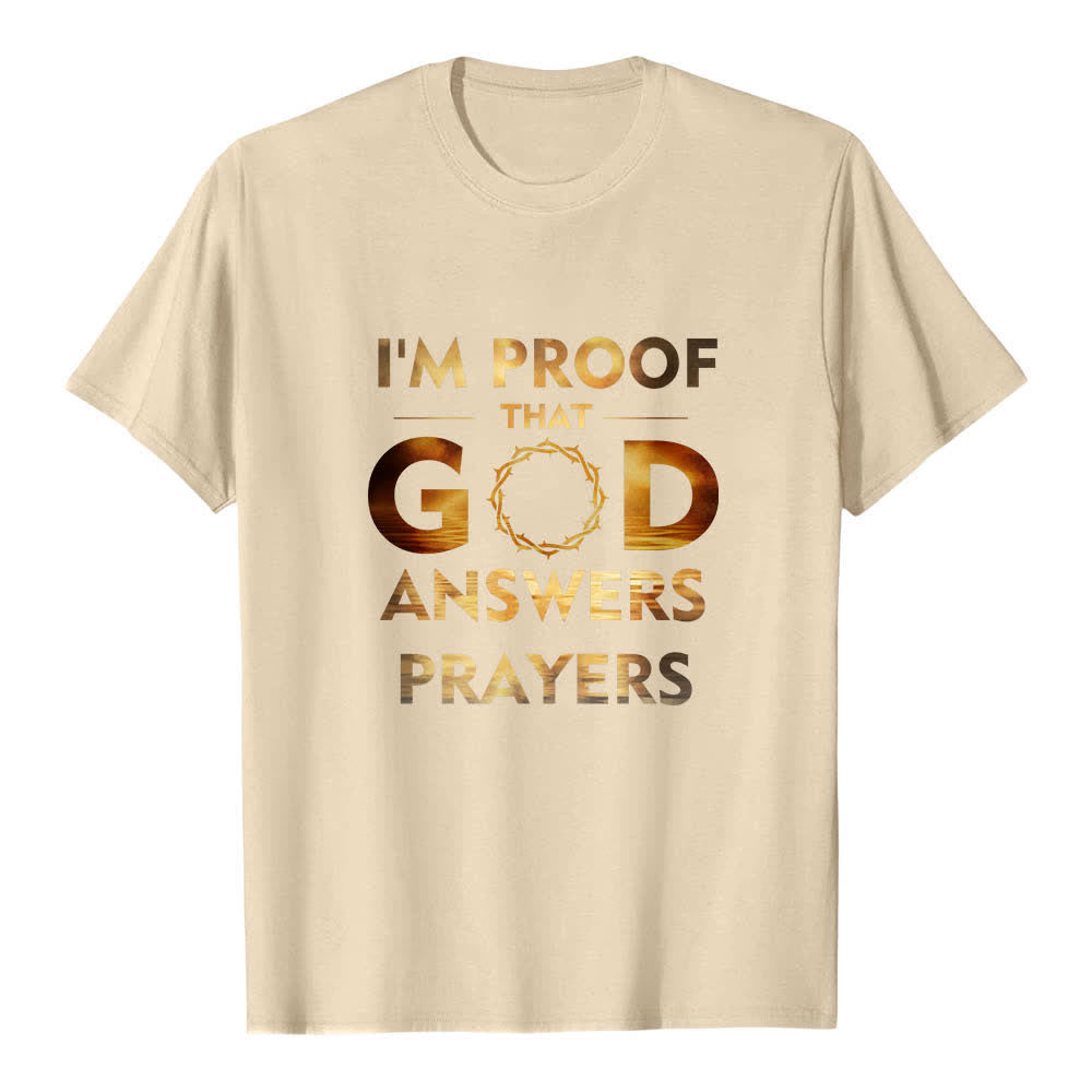 Christianartworkshop Klassisches T-Shirt mit doppelseitigem Aufdruck: „Ich bin der Beweis, dass Gott Gebete erhört“. - image 1