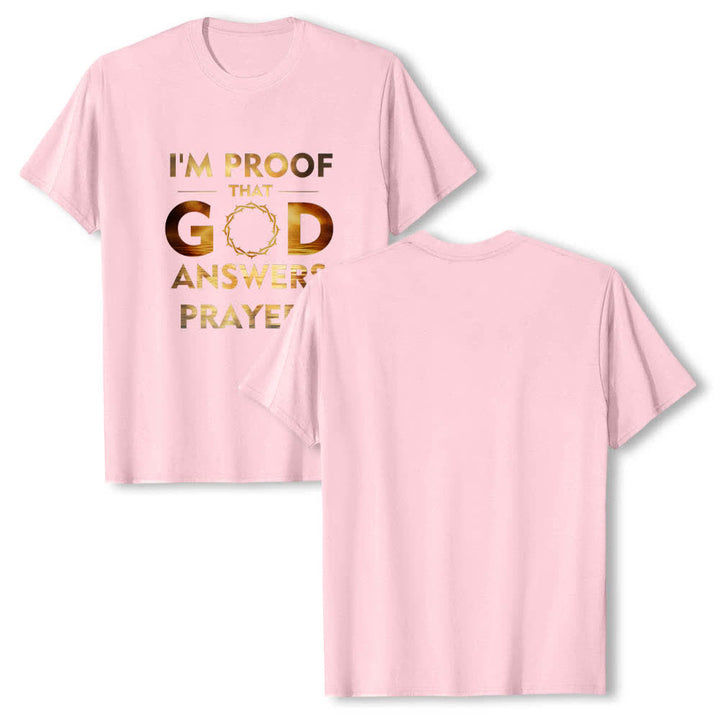 Christianartworkshop Klassisches T-Shirt mit doppelseitigem Aufdruck: „Ich bin der Beweis, dass Gott Gebete erhört“. - Rosa - 2XL - image 21