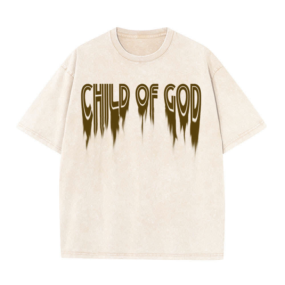 Christianartworkshop Doppelseitiges T-Shirt mit dem Aufdruck „Kind Gottes“ aus Johannes 1,12 im Used-Look - image 20