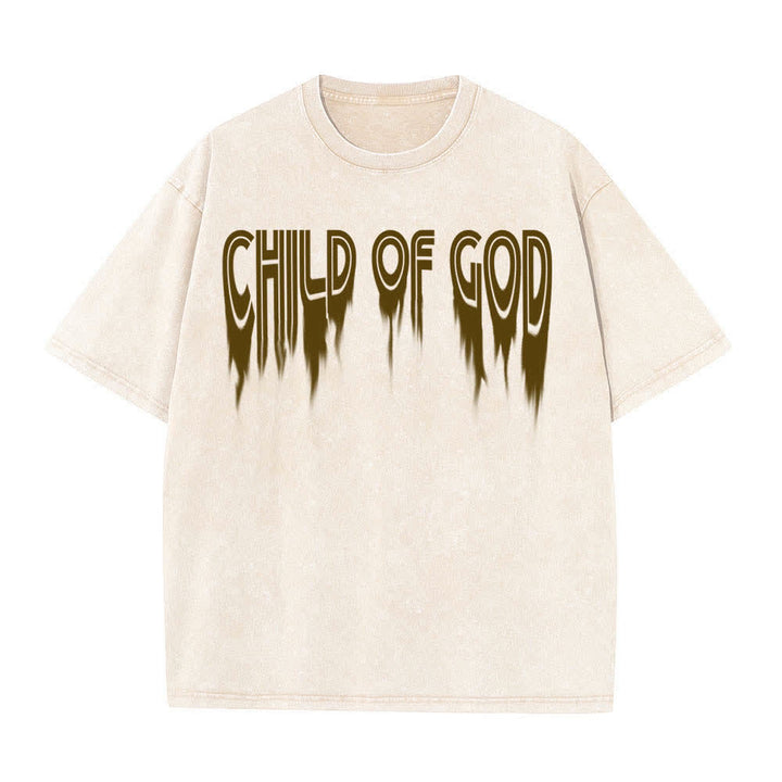 Christianartworkshop Doppelseitiges T-Shirt mit dem Aufdruck „Kind Gottes“ aus Johannes 1,12 im Used-Look - image 20