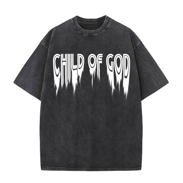 Christianartworkshop Doppelseitiges T-Shirt mit dem Aufdruck „Kind Gottes“ aus Johannes 1,12 im Used-Look - image 17