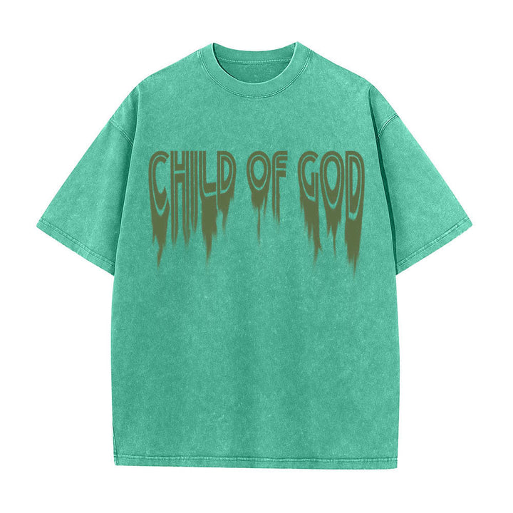Christianartworkshop Doppelseitiges T-Shirt mit dem Aufdruck „Kind Gottes“ aus Johannes 1,12 im Used-Look - image 14