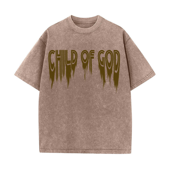 Christianartworkshop Doppelseitiges T-Shirt mit dem Aufdruck „Kind Gottes“ aus Johannes 1,12 im Used-Look - image 8