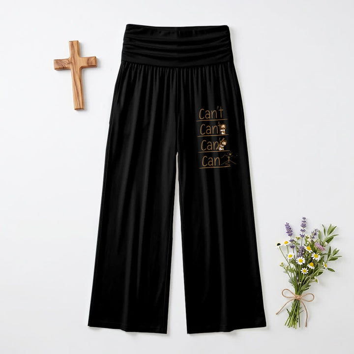 Christianartworkshop „Ich kann nicht und ich kann“ – Cartoon-Buchstabenkunst, lässige weite Hose für Damen - Schwarz - US22, UK/AU26, EU54 (6XL) - image 6